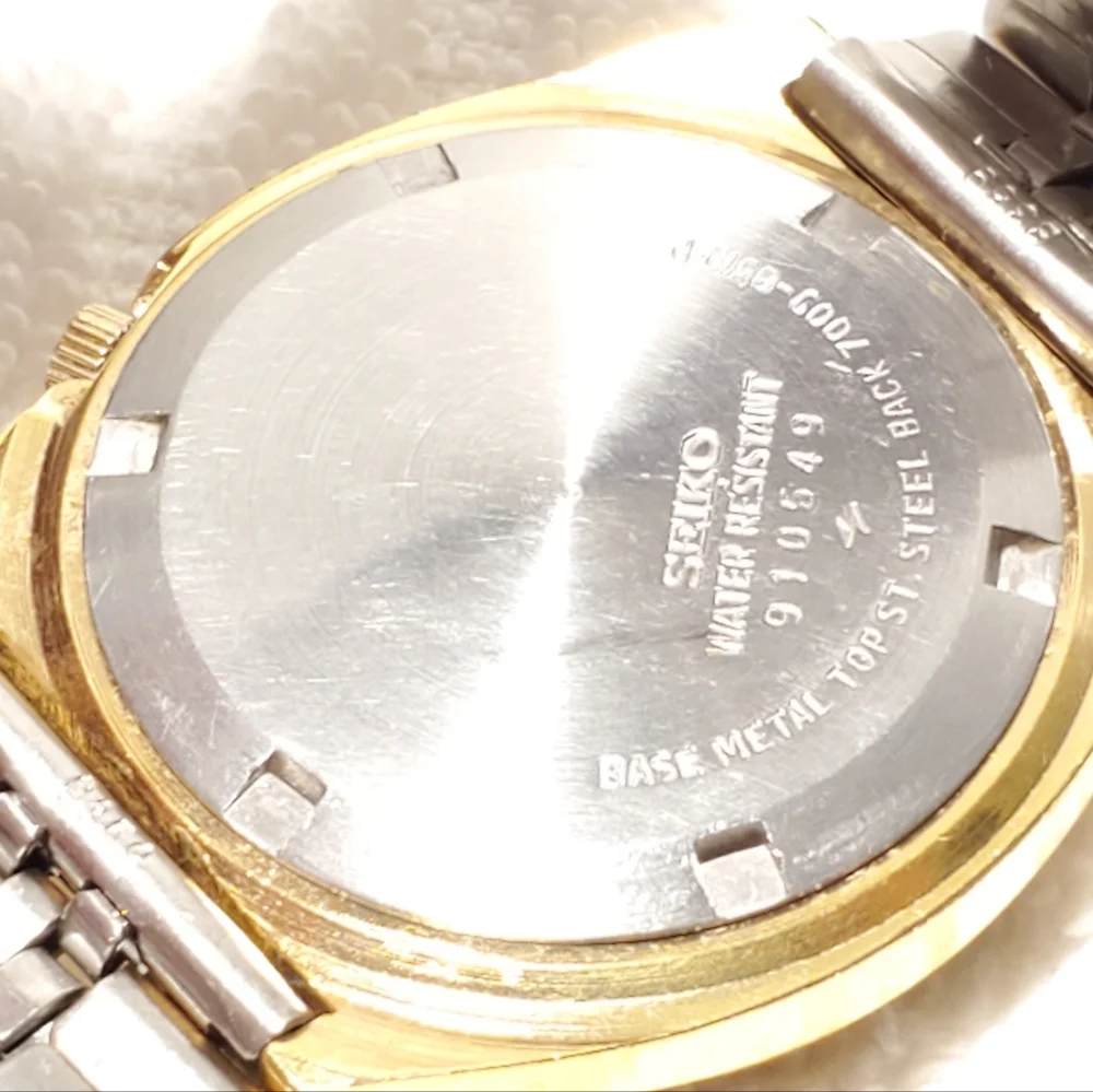 Vintage Seiko Automatic Men's Day Date Watch Gold Plated Seventeen Jewels